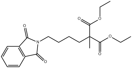 Propanedioic acid, 2-[4-(1,3-dihydro-1,3-dioxo-2H-isoindol-2-yl)butyl]-2-methyl-, 1,3-diethyl ester Struktur
