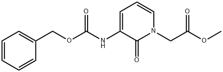 1(2H)-Pyridineacetic acid, 2-oxo-3-[[(phenylmethoxy)carbonyl]amino]-, methyl ester 化学構造式