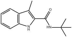 1H-Indole-2-carboxamide, N-(1,1-dimethylethyl)-3-methyl- Struktur