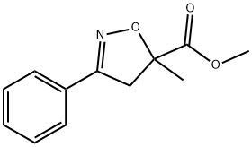 5-甲基-3-苯基-4,5-二氢-1,2-唑-5-羧酸甲酯,17647-40-4,结构式