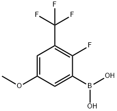 Boronic acid, B-[2-fluoro-5-methoxy-3-(trifluoromethyl)phenyl]- 结构式