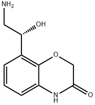 2H-1,4-Benzoxazin-3(4H)-one, 8-[(1R)-2-amino-1-hydroxyethyl]- Structure