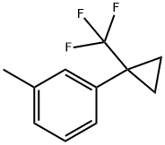 Benzene, 1-methyl-3-[1-(trifluoromethyl)cyclopropyl]- Structure