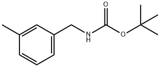 (3-甲基苄基)氨基甲酸叔丁酯 结构式