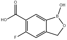 5-氟-1,3-二氢-1-羟基-2,1-苯并恶硼-6-甲酸, 1800305-86-5, 结构式