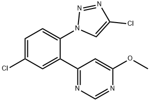 Pyrimidine, 4-[5-chloro-2-(4-chloro-1H-1,2,3-triazol-1-yl)phenyl]-6-methoxy-|4-[5-氯-2-(4-氯-1H-1,2,3-三唑-1-基)苯基]-6-甲氧基嘧啶