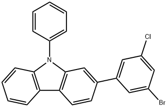 9H-?Carbazole, 2-?(3-?bromo-?5-?chlorophenyl)?-?9-?phenyl-,1802588-97-1,结构式