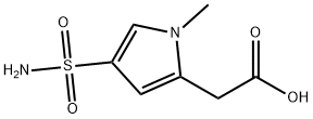 2-(1-甲基-4-氨磺酰基-1H-吡咯-2-基)乙酸, 1803592-62-2, 结构式