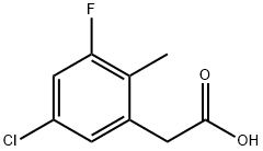 Benzeneacetic acid, 5-chloro-3-fluoro-2-methyl-,1804877-85-7,结构式