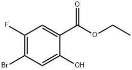 Benzoic acid, 4-bromo-5-fluoro-2-hydroxy-, ethyl ester 化学構造式