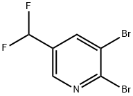 Pyridine, 2,3-dibromo-5-(difluoromethyl)- Struktur