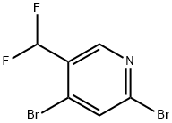 Pyridine, 2,4-dibromo-5-(difluoromethyl)- Struktur
