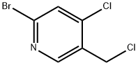 Pyridine, 2-bromo-4-chloro-5-(chloromethyl)- Struktur