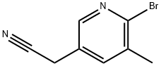 6-溴-5-甲基-3-吡啶乙腈 结构式