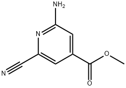 4-Pyridinecarboxylic acid, 2-amino-6-cyano-, methyl ester Struktur
