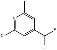 Pyridine, 2-chloro-4-(difluoromethyl)-6-methyl- 化学構造式