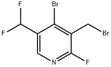 Pyridine, 4-bromo-3-(bromomethyl)-5-(difluoromethyl)-2-fluoro- Structure