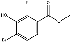 Benzoic acid, 4-bromo-2-fluoro-3-hydroxy-, methyl ester Struktur