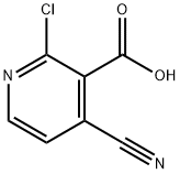 3-Pyridinecarboxylic acid, 2-chloro-4-cyano- Struktur