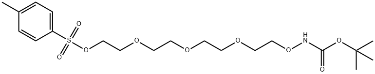 T-BOC-アミノオキシ-PEG4-TOS 化学構造式