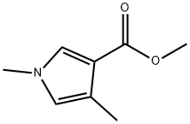 1H-Pyrrole-3-carboxylic acid, 1,4-dimethyl-, methyl ester Struktur