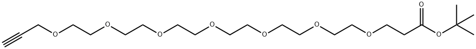 プロパルギル-PEG7-T-ブチルエステル 化学構造式