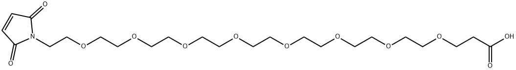 MAL-PEG8-酸 化学構造式