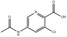 2-Pyridinecarboxylic acid, 5-(acetylamino)-3-chloro- 结构式