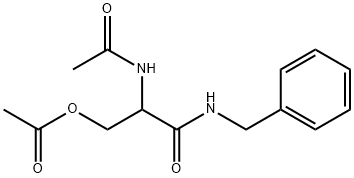 Lacosamide Related Compound B (30 mg) (2-Acetamido-3-(benzylamino)-3-oxopropyl acetate) Structure