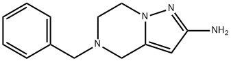 Pyrazolo[1,5-a]pyrazin-2-amine, 4,5,6,7-tetrahydro-5-(phenylmethyl)- Structure