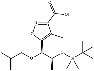 1,4-diazabicyclo[2.2.2]octane 5-((1R,2S)-2-(tert-butyldimethylsilyloxy)-1-(2-methylallyloxy)propyl)-4-methylisoxazole-3-carboxylate,1825372-18-6,结构式