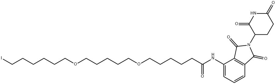 泊马度胺-C6-PEG1-C3-PEG1-丁基碘,1835705-76-4,结构式