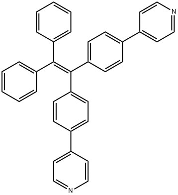 4,4′-[(2,2-Diphenylethenylidene)di-4,1-phenylene]bis[pyridine] 化学構造式