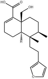 (4aR)-5β-[2-(3-Furyl)ethyl]-5,6α-dimethyl-8aα-(hydroxymethyl)-3,4,4aβ,5,6,7,8,8a-octahydronaphthalene-1-carboxylic acid Structure
