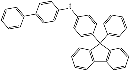 N-4-(9-苯基芴)-9-苯基联苯-4-胺 结构式