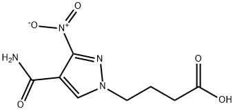 4-(4-carbamoyl-3-nitro-1H-pyrazol-1-yl)butanoic acid Structure