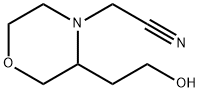 4-Morpholineacetonitrile, 3-(2-hydroxyethyl)- Structure