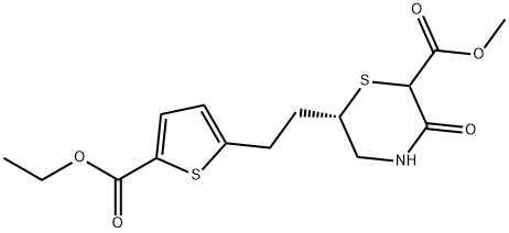 METHYL (S)-6-{2-[5-ETHOXYCARBONYL)-2-THIENYL]ETHYL}-3-OXO-1,4-THIAZINANE-2-CARBOXYLATE Struktur