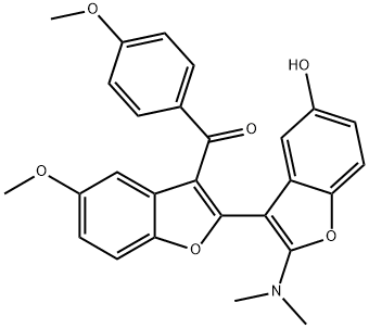 Methanone,  [2-(dimethylamino)-5-hydroxy-5-methoxy[2,3-bibenzofuran]-3-yl](4-methoxyphenyl)- 化学構造式