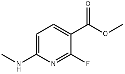 3-Pyridinecarboxylic acid, 2-fluoro-6-(methylamino)-, methyl ester Structure