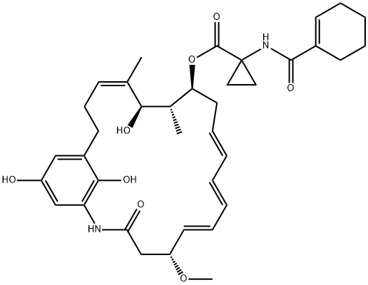 Cytotrienin A 化学構造式