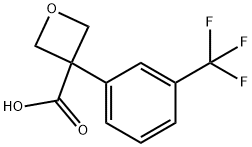 3-Oxetanecarboxylic acid, 3-[3-(trifluoromethyl)phenyl]- Struktur