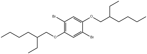 Benzene, 1,4-dibromo-2,5-bis[(2-ethylhexyl)oxy]-, 191867-85-3, 结构式