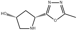 (3R,5R)-5-(5-methyl-1,3,4-oxadiazol-2-yl)pyrrolidin-3-ol Structure