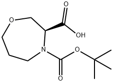 (S)-4-BOC-1,4-氧氮杂环庚烷-3-甲酸,1932812-70-8,结构式