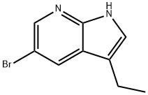 1H-Pyrrolo[2,3-b]pyridine, 5-bromo-3-ethyl- Struktur