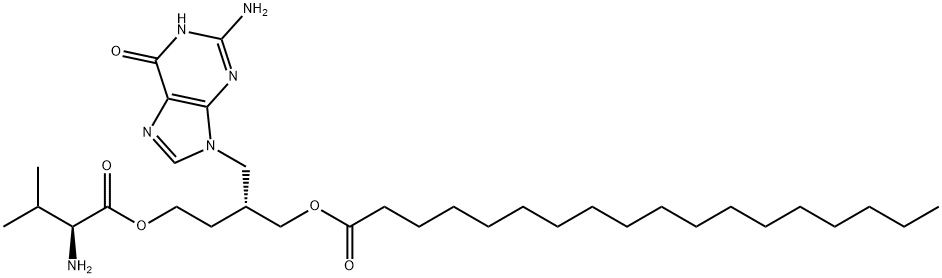 ステアリン酸バロマシクロビル 化学構造式