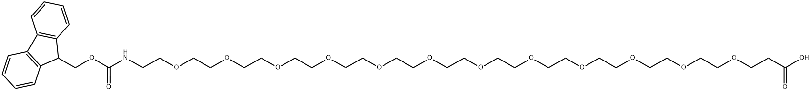 (FMOC-氨基)-PEG12-C2-羧酸, 1952360-91-6, 结构式