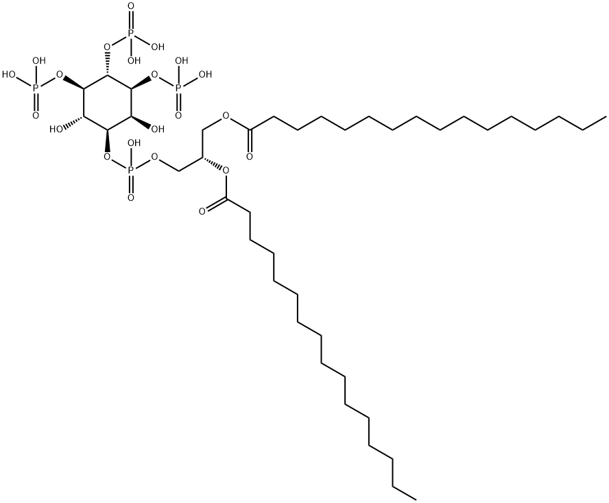 D-myo-Inositol, 3-(2S)-2,3-bis(1-oxohexadecyl)oxypropyl hydrogen phosphate 1,5,6-tris(dihydrogen phosphate)|