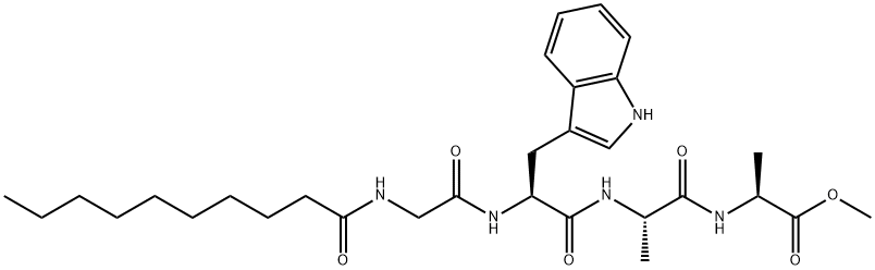 N-(1-Oxodecyl)-Gly-L-Trp-L-Ala-L-Ala-OMe,19716-78-0,结构式